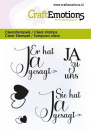 Craft Emotions Clear Stamps - Brautpaar und Accessoires